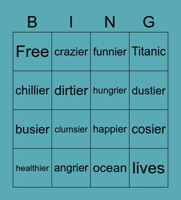 wands Bingo Card