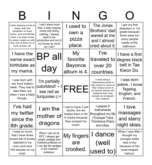 KNOW YOUR MK BOARD Bingo Card