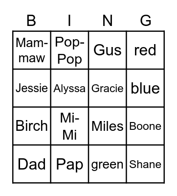 Bingo Card