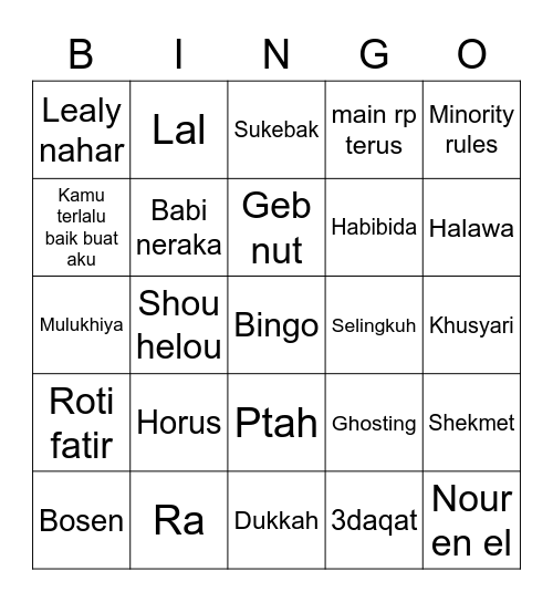 🍓 chaeng’s bingo! 🍓 Bingo Card