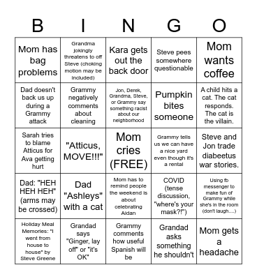 Graduation Bingo Card