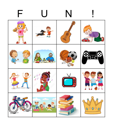 Fun Activities Bingo! Bingo Card