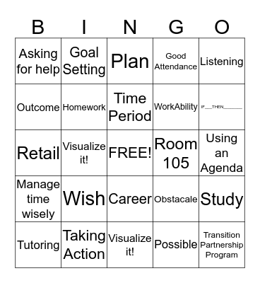 WOOP BINGO Card
