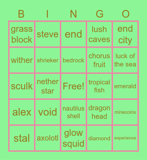 m1ne_crft bingo Card