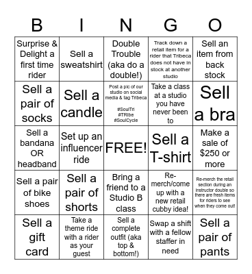 Back to SOUL Staff Bingo Card