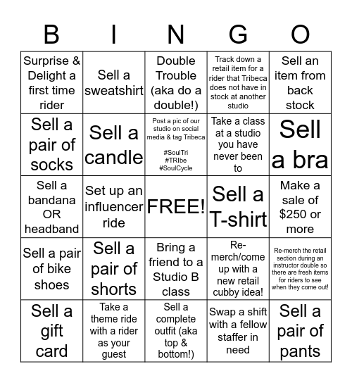 Back to SOUL Staff Bingo Card