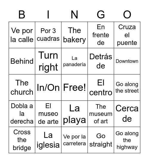 Navegando la Ciudad Bingo Card