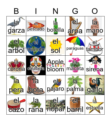 Loteria Mi Pueblito Bingo Card