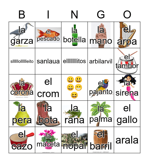 Loteria Mi Pueblito Bingo Card