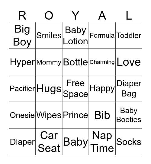 Royal Bingo  Bingo Card