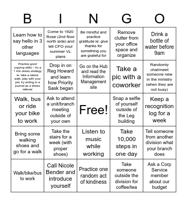 CSS June BINGO Challenge Bingo Card