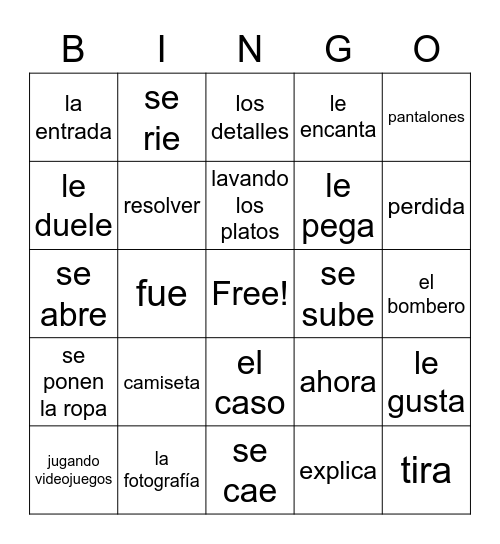 DED Chapter 10 Bingo Card