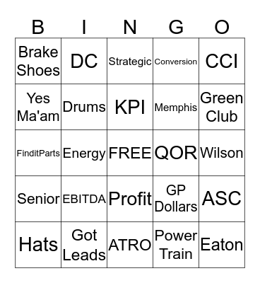 BullShit BINGO Card