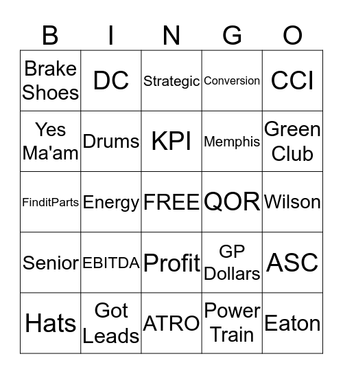 BullShit BINGO Card