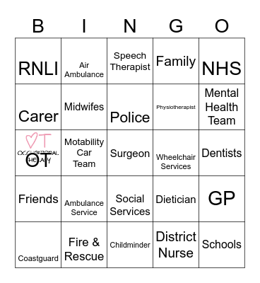 The People & Places That Help Us (Shelley's Suggestion) Bingo Card