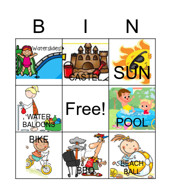 SUMMER FUN Bingo Card