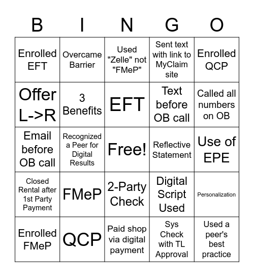 Digital Bingo Card