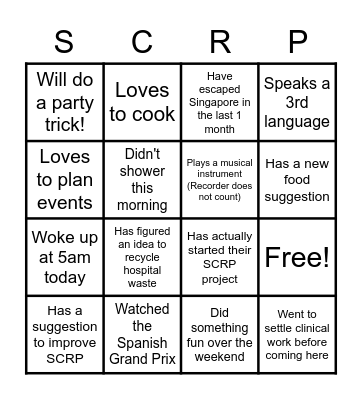 Find someone who... Bingo Card