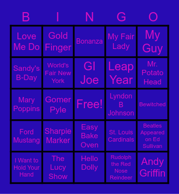 SANDY'S BDAY BINGO! Bingo Card