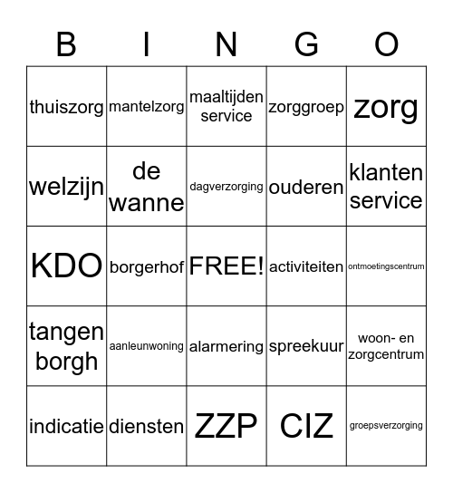 Tangenborgh Bingo Card