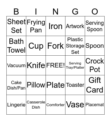 Christine's Bridal B-I-N-G-O Bingo Card