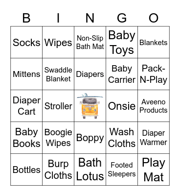 Baby Shower Bingo Card