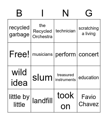 L7 Bingo Card