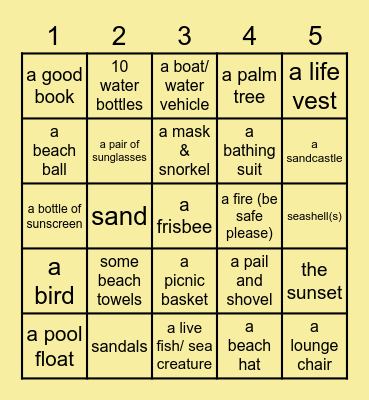 Big Brother Bingo! 🏖 Bingo Card