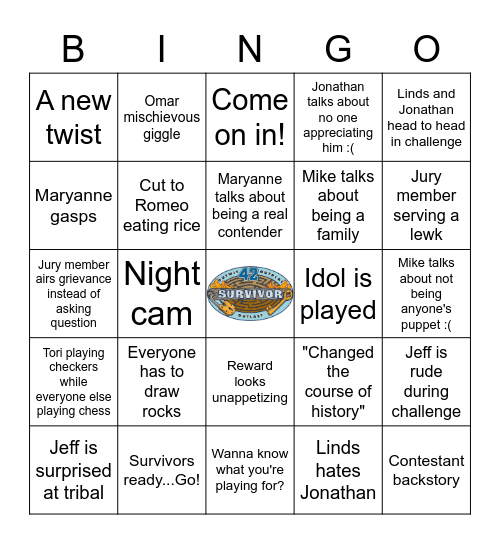 PDI 2022 <3 Bingo Card