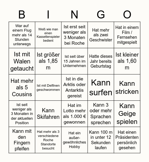 Mannheim Q&R Gemeinschaft Bingo - Runde 1 Bingo Card