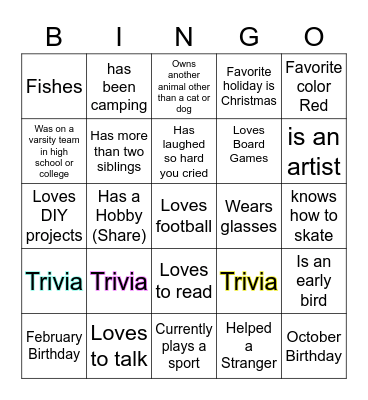 Breaking the Ice! Bingo Card