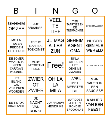 AFSLUITING KINDERJURY Bingo Card