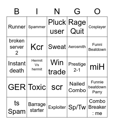 Hermit purple Bingo Card