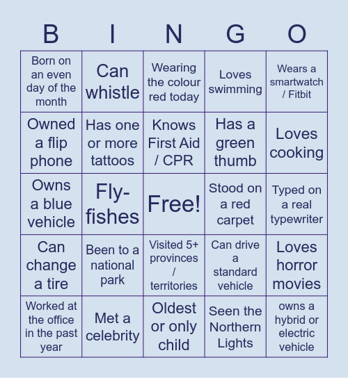 Town Hall Bingo Card