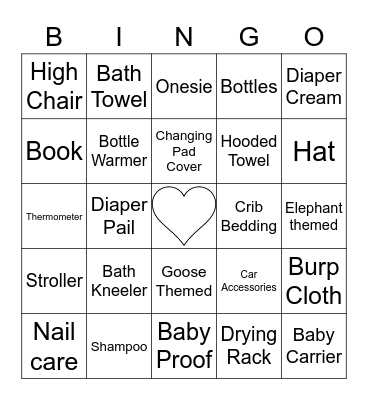 BABY BINGO Card