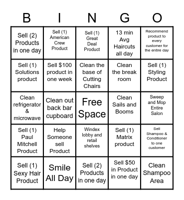 Team Spirit Bingo Card