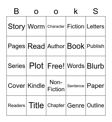 All Things Books Bingo Card