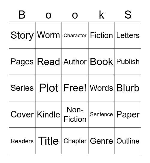 All Things Books Bingo Card