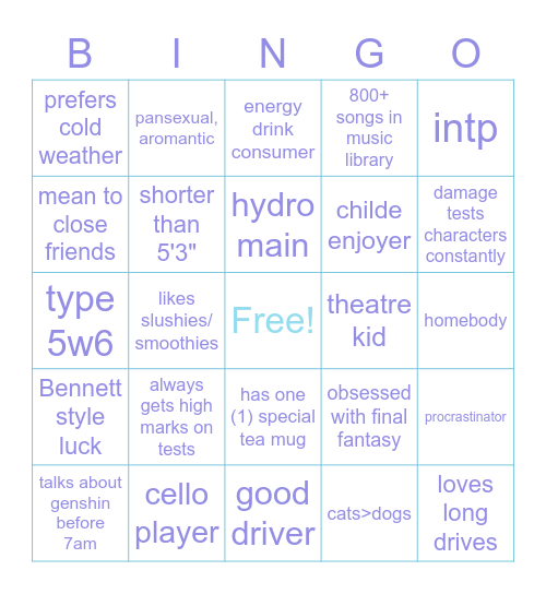 Merly Bingo Card