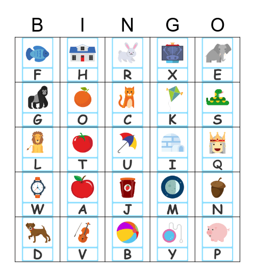 Alphabet Bingo 2.0 Bingo Card