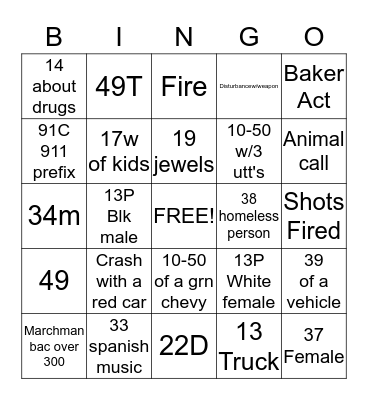 Dispatcher Bingo  Bingo Card