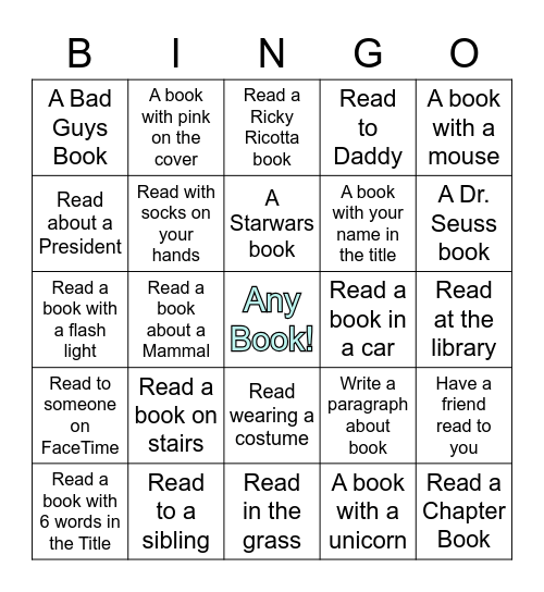 Reading BINGO Card