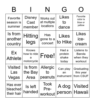 FULLY CULTURE Bingo Card