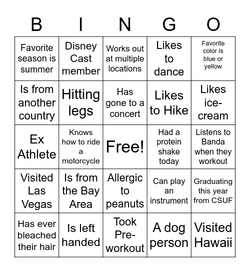 FULLY CULTURE Bingo Card