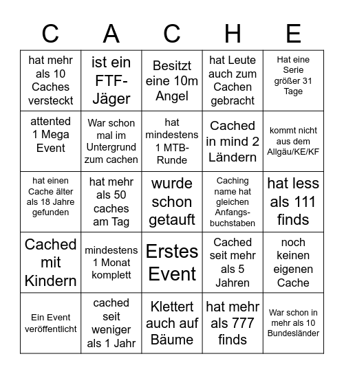 Vatertags Bingo Card