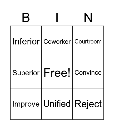 Bingo Card