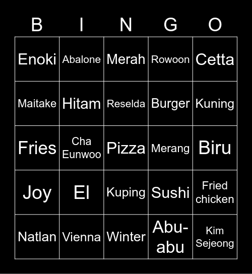 Bingo Card