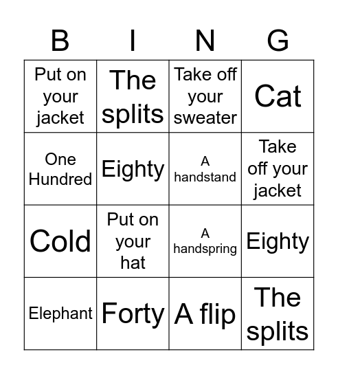 C4 Plus Lesson 8 as Bingo Card