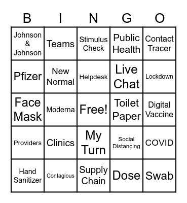 Town Hall BINGO Card