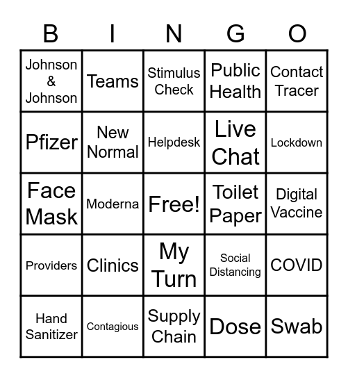 Town Hall BINGO Card